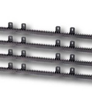 Quiet nylon gear racks with steel insert bars for strength. Available in packs of 10 or individually.
